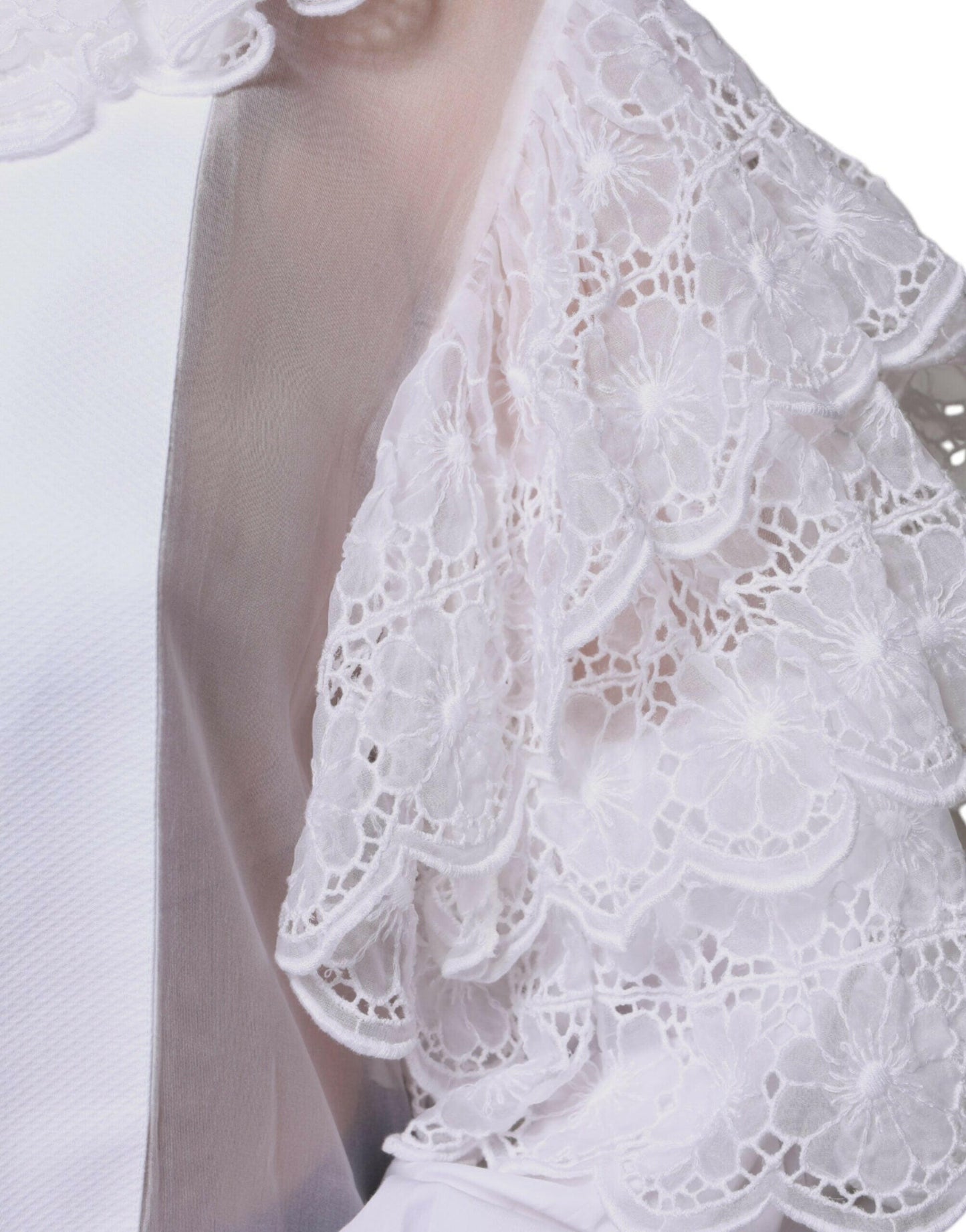 Robe-chemise en popeline de coton blanche Dolce &amp; Gabbana