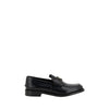 Prada Black Leather Logo Loafers