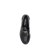 Prada Black Leather Logo Loafers