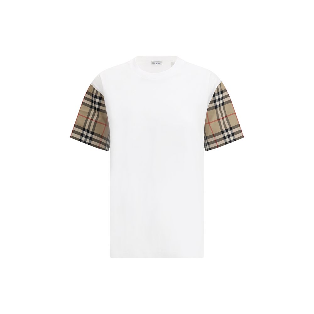 Weißes Baumwoll-T-Shirt von Burberry