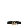 Dolce & Gabbana Black Calf Leather Bos Taurus Regular Belt