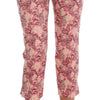 Dolce & Gabbana Pink Floral Brocade Capri Pants