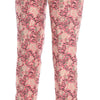 Dolce & Gabbana Pink Floral Brocade Capri Pants