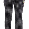 Dolce & Gabbana Black Polka Dot Sicily Crystal Pants