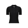 Schwarzes Courrèges-Viskose-Poloshirt