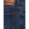 Diesel Blue Cotton Relaxed Fit Jeans
