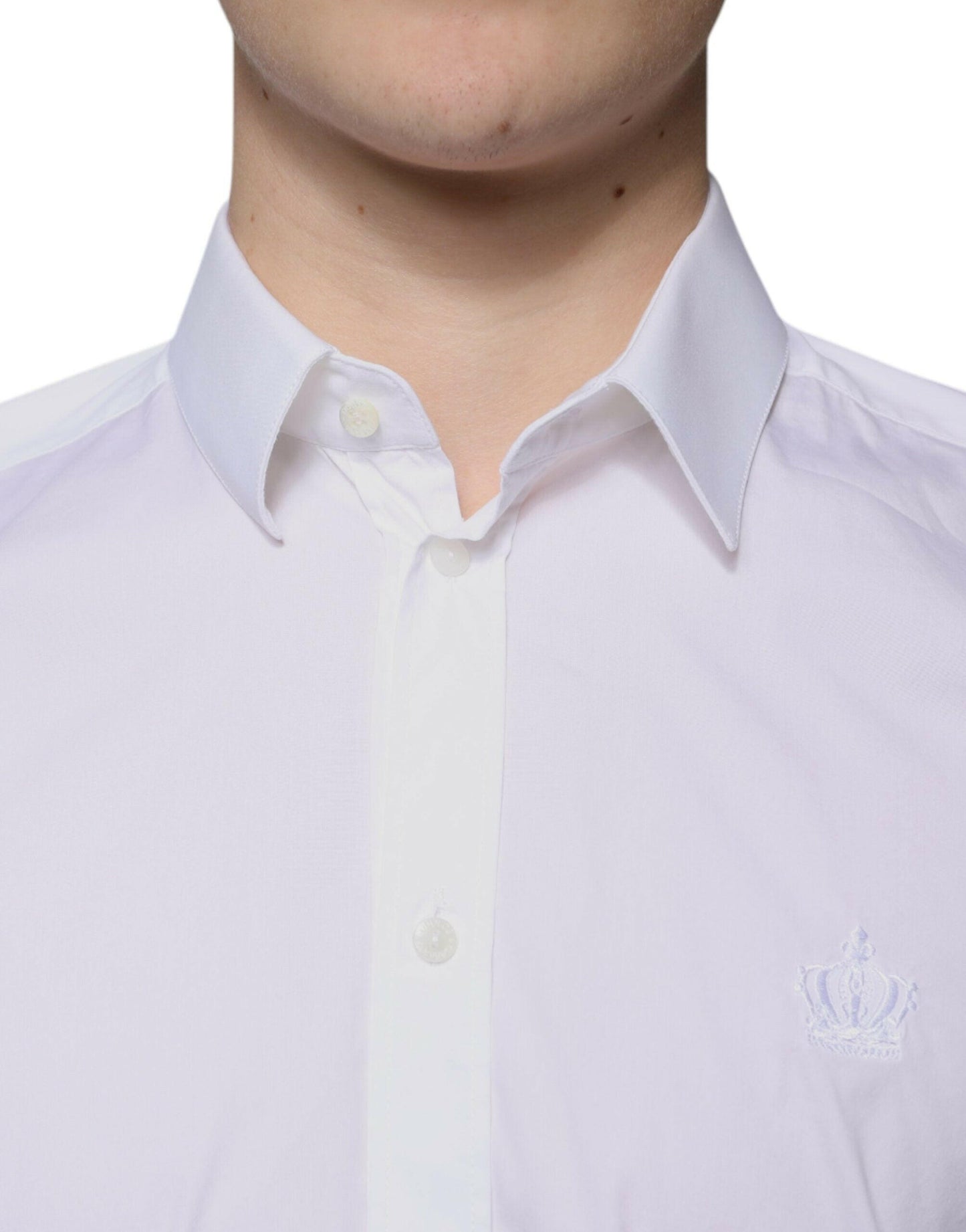 Dolce &amp; Gabbana Weißes MARTINI-Hemd aus Baumwollmischung für Herren