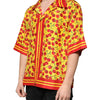 Dolce & Gabbana Yellow Cherry Button Down Silk Casual Shirt