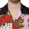 Dolce &amp; Gabbana Freizeithemd mit mehrfarbigem Blumenmuster und Knopfleiste