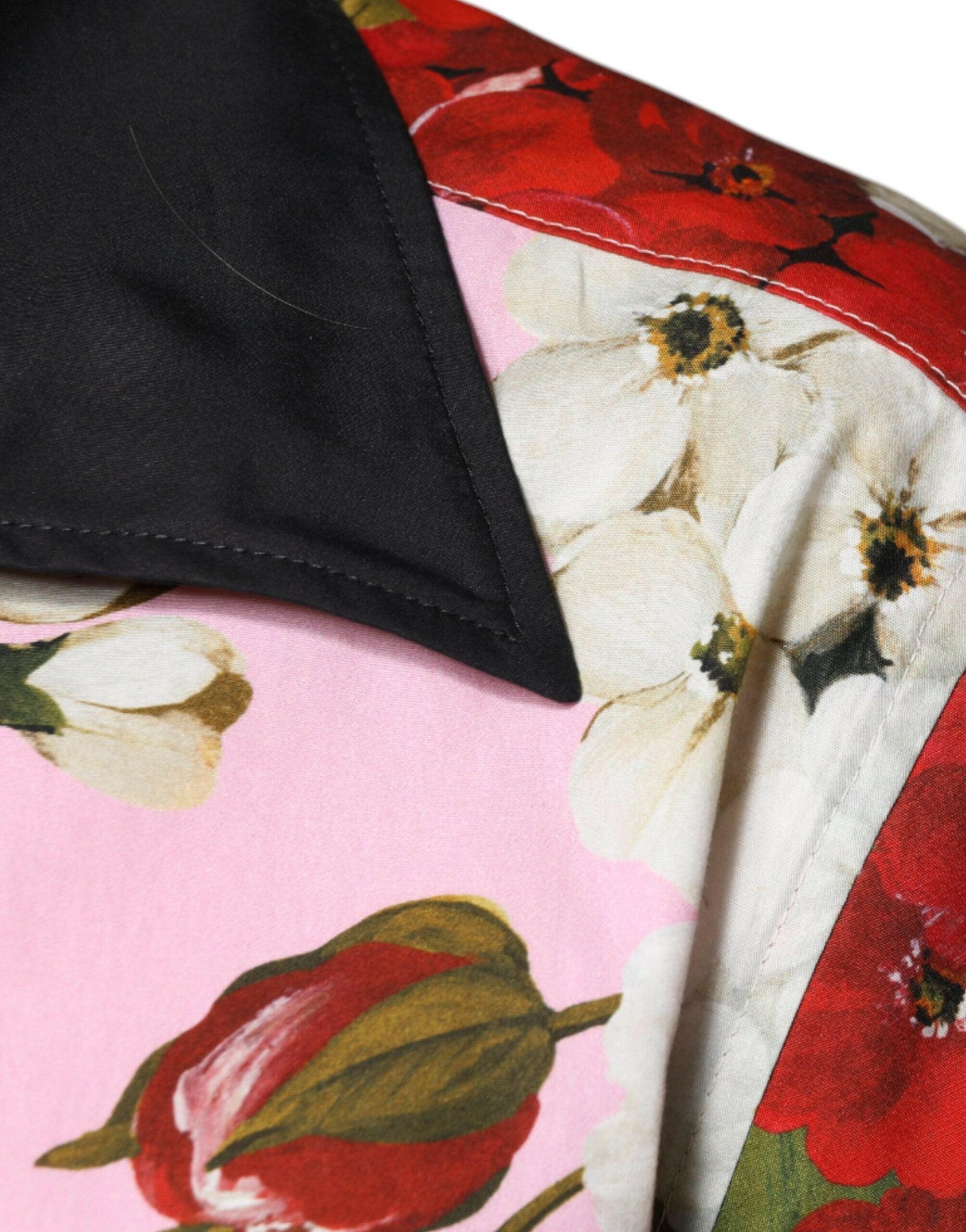 Dolce &amp; Gabbana Freizeithemd mit mehrfarbigem Blumenmuster und Knopfleiste