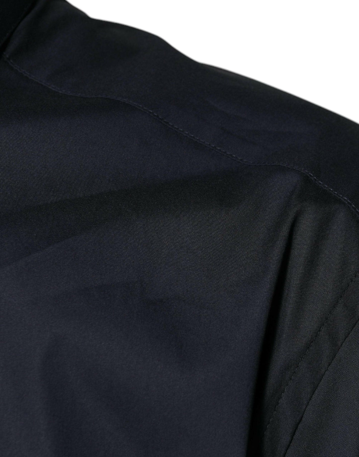 Dolce &amp; Gabbana – Schwarzes, formelles GOLD-Hemd aus Baumwollmischung