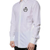 Chemise habillée en coton blanc avec logo Dolce &amp; Gabbana pour homme