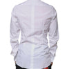 Chemise habillée en coton blanc avec logo Dolce &amp; Gabbana pour homme