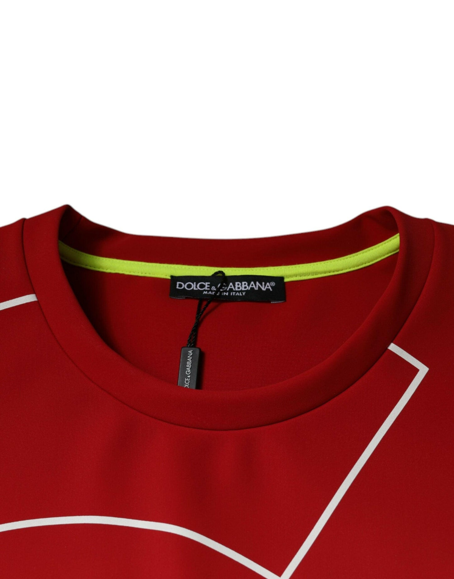 Dolce &amp; Gabbana Mehrfarbiges Logo-Baumwoll-T-Shirt mit Rundhalsausschnitt für Herren