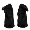Bottes mi-mollet extensibles en dentelle noire Dolce &amp; Gabbana