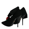 Bottes mi-mollet noires à talons aiguilles Dolce &amp; Gabbana