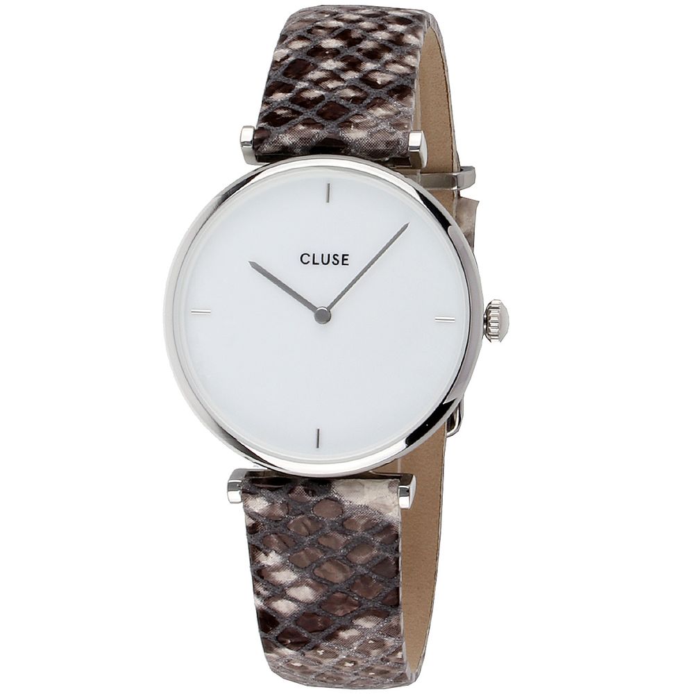 Cluse Beige Leder-Dresswatch