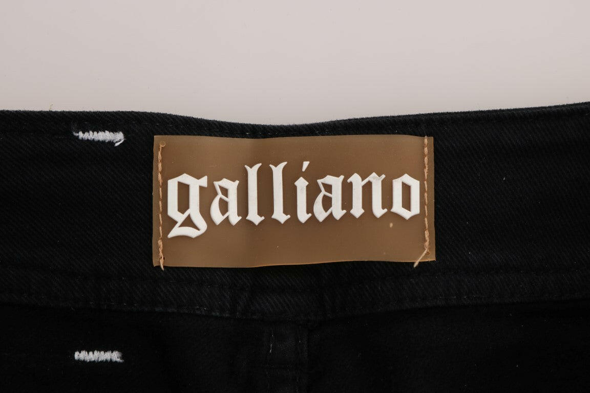 John Galliano Regular Fit Jeans aus Baumwollstretch in Grauwaschung