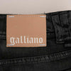 John Galliano Regular Fit Jeans aus Baumwollstretch in Grauwaschung