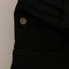John Galliano Black Cotton Denim Stretch Regular Fit Jeans