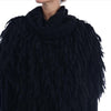 Dolce & Gabbana Black Fringes Wool Pullover Sweater