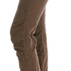 Ermanno Scervino Brown Cotton Casual Slim Fit Pants