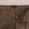 Ermanno Scervino Brown Cotton Casual Slim Fit Pants