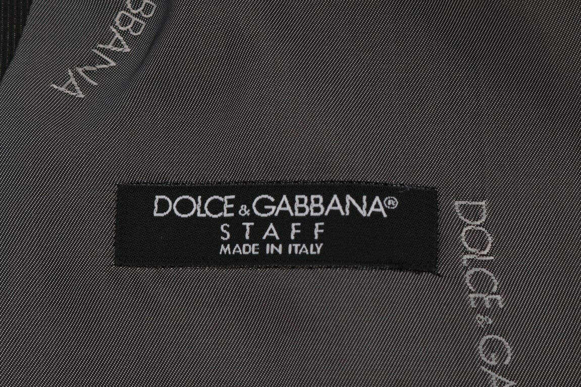 Dolce &amp; Gabbana Graue STAFF-Weste aus Baumwoll-Rayon