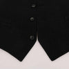 Dolce &amp; Gabbana Schwarze STAFF-Weste aus Baumwoll-Rayon