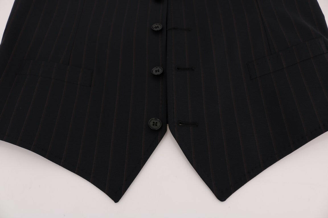 Gilet élégant en laine mélangée à rayures Dolce &amp; Gabbana