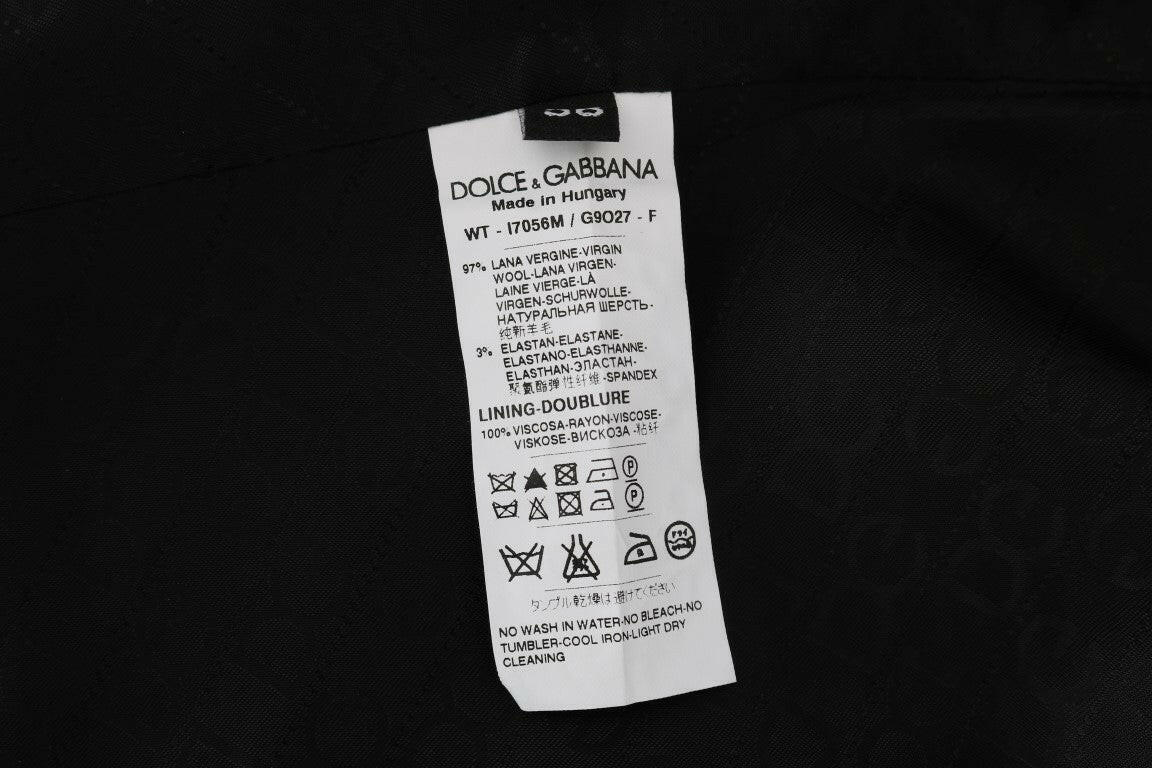 Dolce &amp; Gabbana Schwarze STAFF-Weste aus Wollstretch