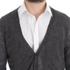 Cardigan élégant en laine mélangée grise Costume National