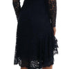 Dolce & Gabbana Blue Taormina Floral Lace Sheath Dress