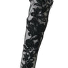 Dolce & Gabbana Black Floral Embroidered Socks Boots