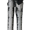 Dolce & Gabbana Black Floral Embroidered Socks Boots