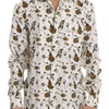 Dolce & Gabbana White Silk JAZZ Motive Print Shirt