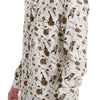 Dolce & Gabbana White Silk JAZZ Motive Print Shirt