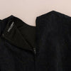 Dolce & Gabbana Black Blue Flare Mini Dress