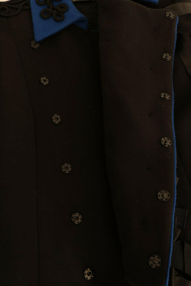 Dolce & Gabbana Black Wool Trench Jacket