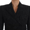Dolce & Gabbana Black Brocade Blazer Jacket