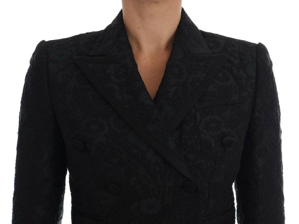 Dolce & Gabbana Black Brocade Blazer Jacket