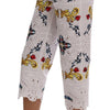 Dolce & Gabbana Mulicolor Majolica Cutout Capri Pants