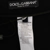 Dolce &amp; Gabbana Schwarze Stretch-Hose aus Wolle mit Kristallen
