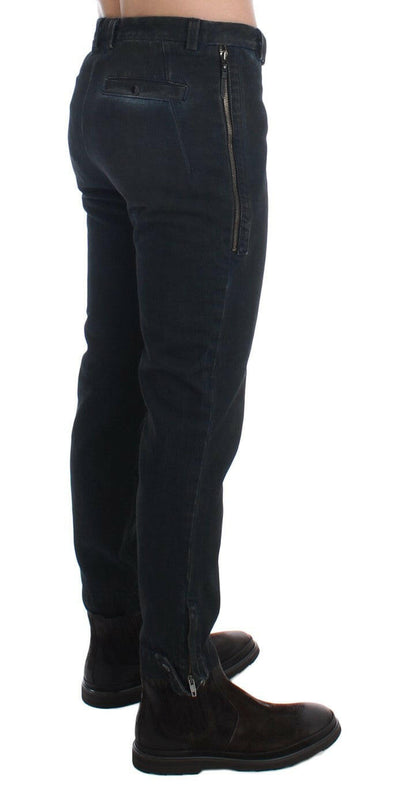 Costume National Blue Cotton Slim Pants Denim Jeans