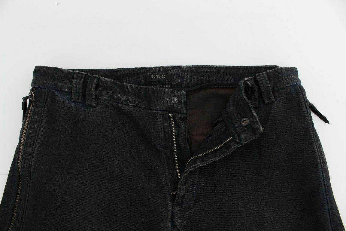 Costume National Blaue Jeans mit schmaler Passform aus Baumwolle