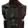 Foulard en soie Dolce &amp; Gabbana pour homme, imprimé couronne de piment bordeaux