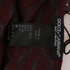 Foulard en soie Dolce &amp; Gabbana pour homme, imprimé couronne de piment bordeaux
