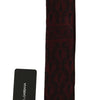 Foulard en soie Dolce &amp; Gabbana pour homme, imprimé couronne de piment bordeaux