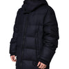 Dolce & Gabbana Black Nylon Hooded Puffer Men Coat Jacket