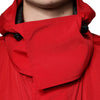 Parka à capuche en nylon rouge Dolce &amp; Gabbana pour homme avec fermeture éclair intégrale